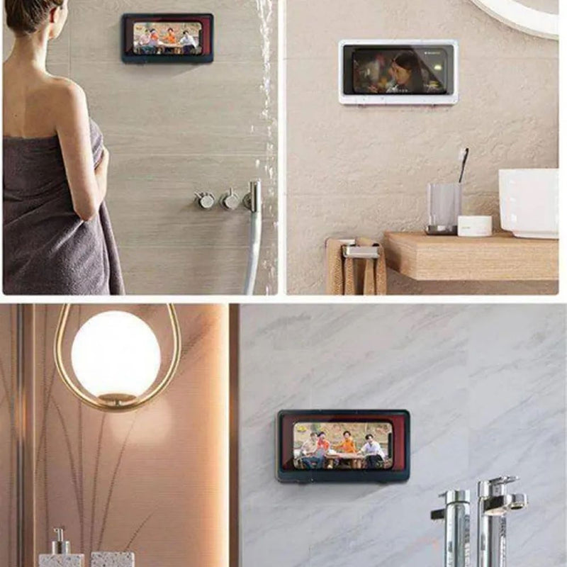 Suporte Universal Impermeável Ajustável Portátil para Celular à Prova D`Água Parede Banho Banheiro Chuveiro