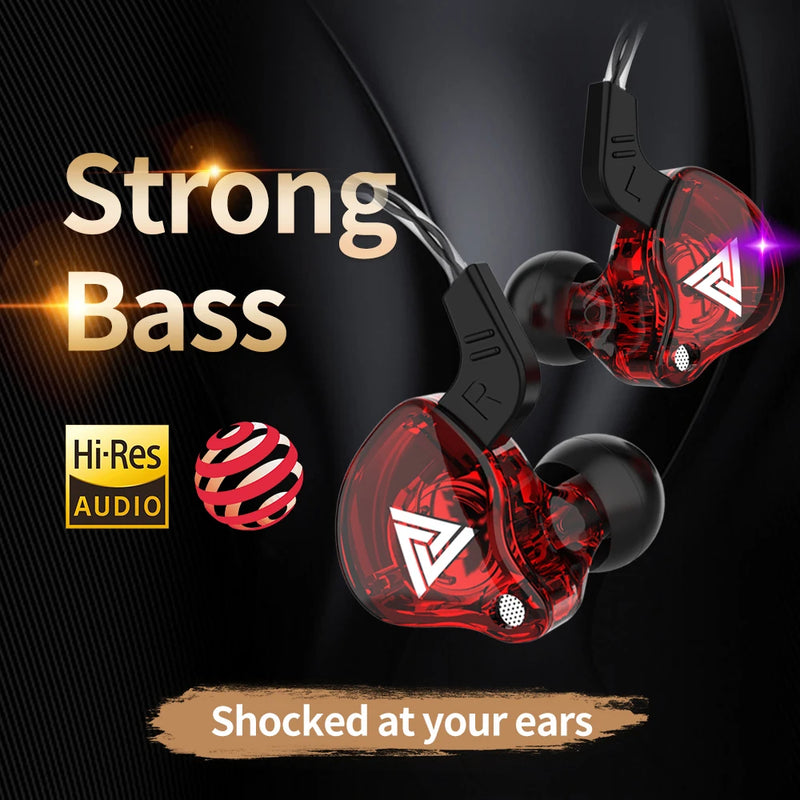 QKZ-AK6 Cabo Fones De Ouvido Com Fio, Gaming Headset, Gamer Headphones, Baixo Earbud, Qualidade Do Som, HiFi, Fio, Venda Barata, 3,5mm