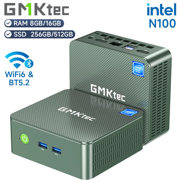 Mini PC GMKtec G3 – Intel Alder Lake N100, Windows 11 Pro, WiFi 6, BT 5.2, SSD PCIe M.2 e Até 16GB DDR4!