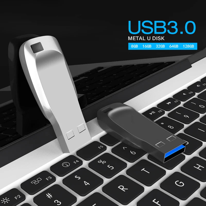 Unidade Flash USB Pen Drive de Alta Velocidade, 3.0 Flash Drive, Memory Stick, 128GB, 64GB, 32GB, 16GB