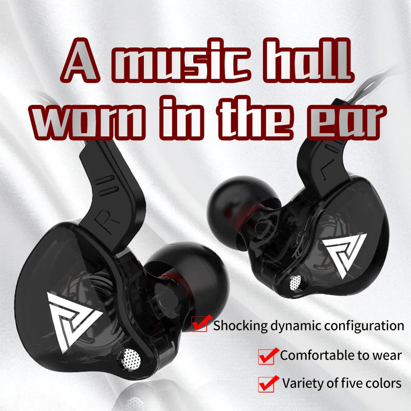 QKZ-AK6 Cabo Fones De Ouvido Com Fio, Gaming Headset, Gamer Headphones, Baixo Earbud, Qualidade Do Som, HiFi, Fio, Venda Barata, 3,5mm