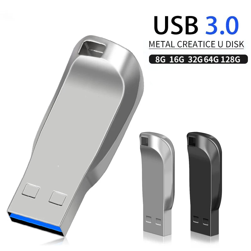 Unidade Flash USB Pen Drive de Alta Velocidade, 3.0 Flash Drive, Memory Stick, 128GB, 64GB, 32GB, 16GB