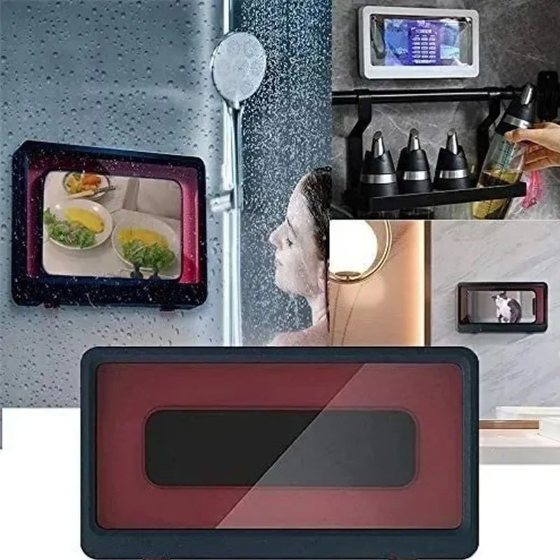 Suporte Universal Impermeável Ajustável Portátil para Celular à Prova D`Água Parede Banho Banheiro Chuveiro